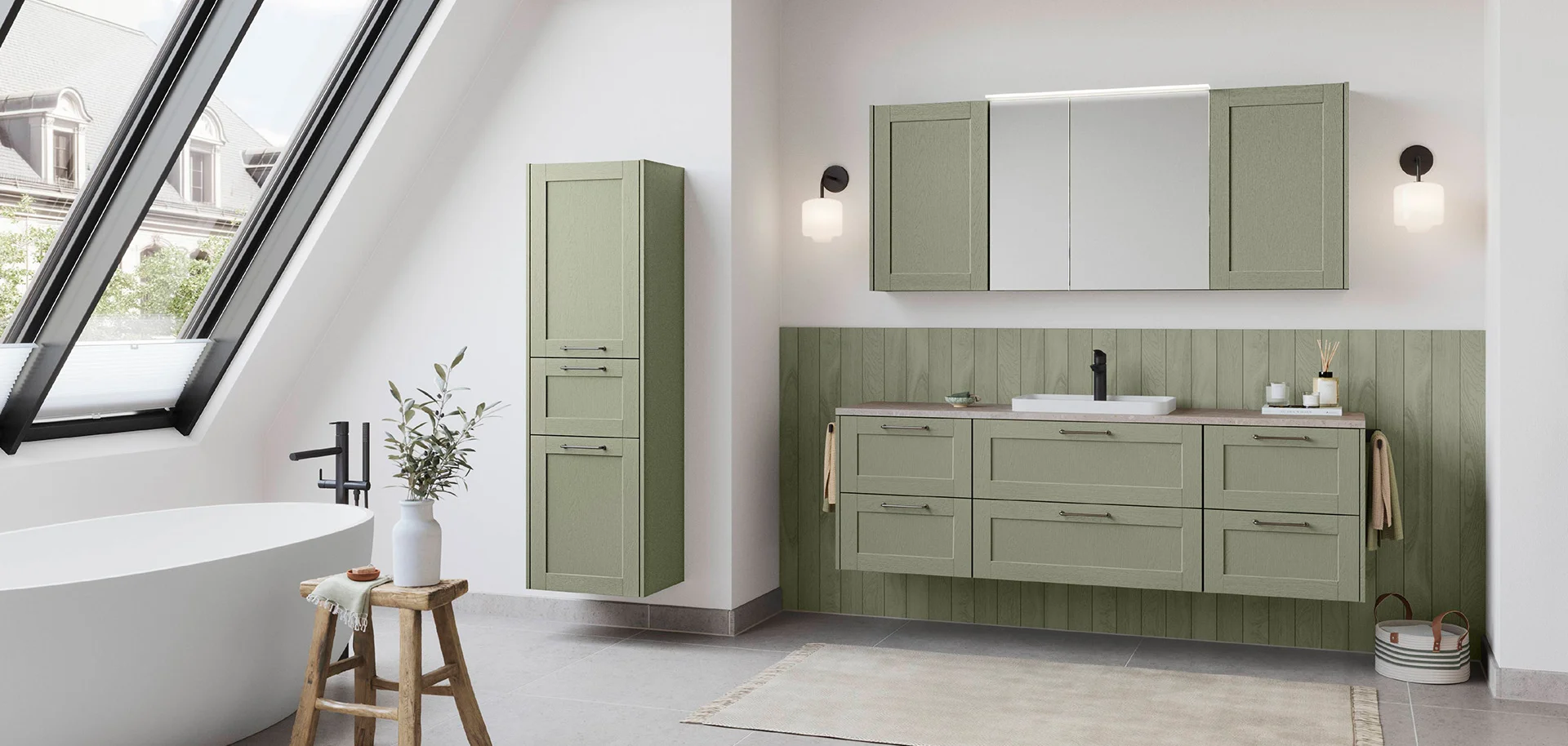 Front 617, Lacklaminat, Holzstruktur Olive