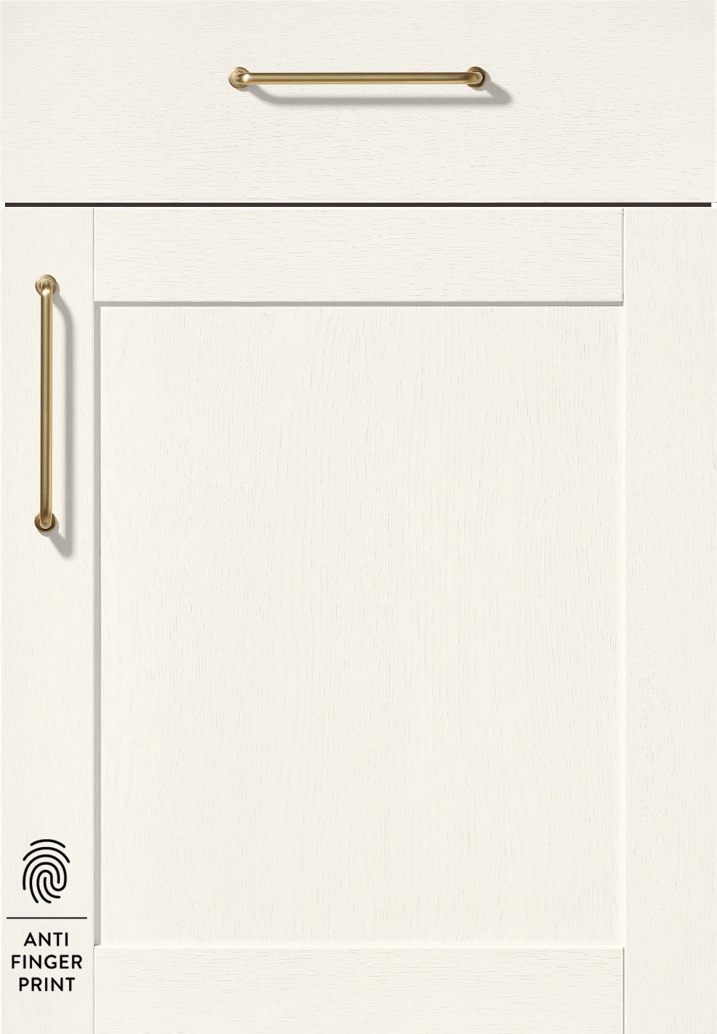 Zeitlose schöne Landhausfront FRAME 613 in Weiß mit Anto-Fingerprint-Oberfläche - klassisches Design trifft moderne Funktion.