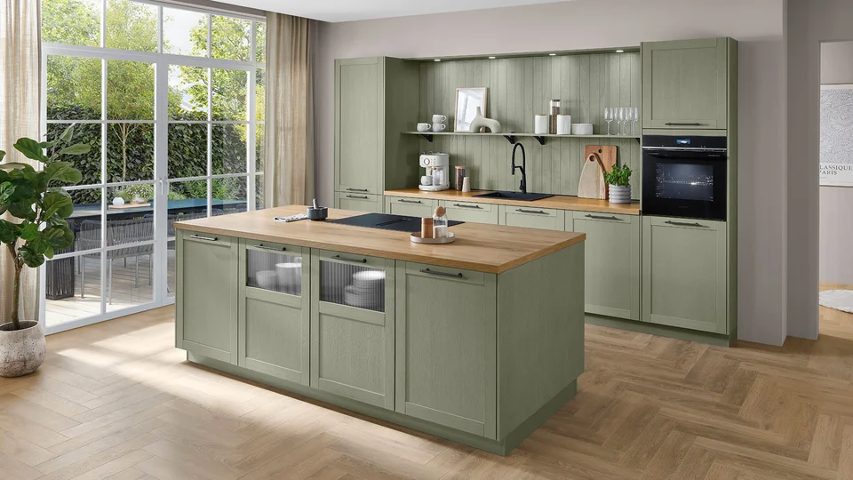 FRAME 617 - Lacklaminat, Holzstruktur Olive