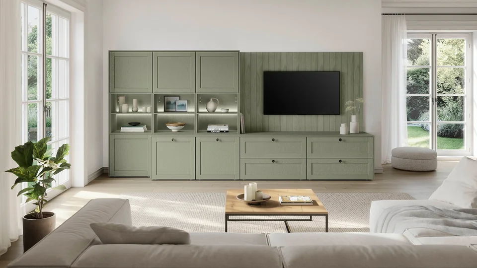 FRAME 617 - Lacklaminat, Holzstruktur Olive