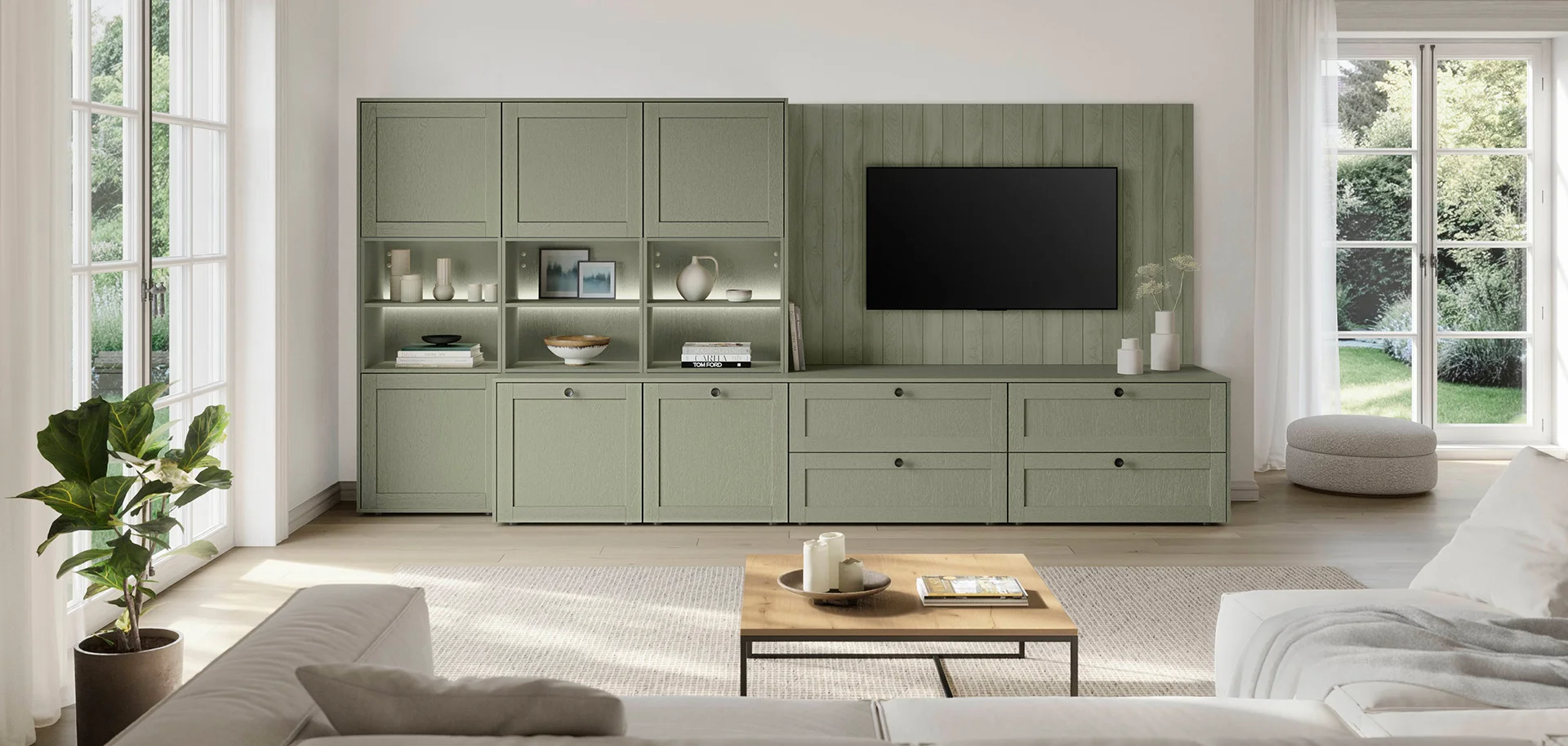 Front 617, Lacklaminat, Holzstruktur Olive